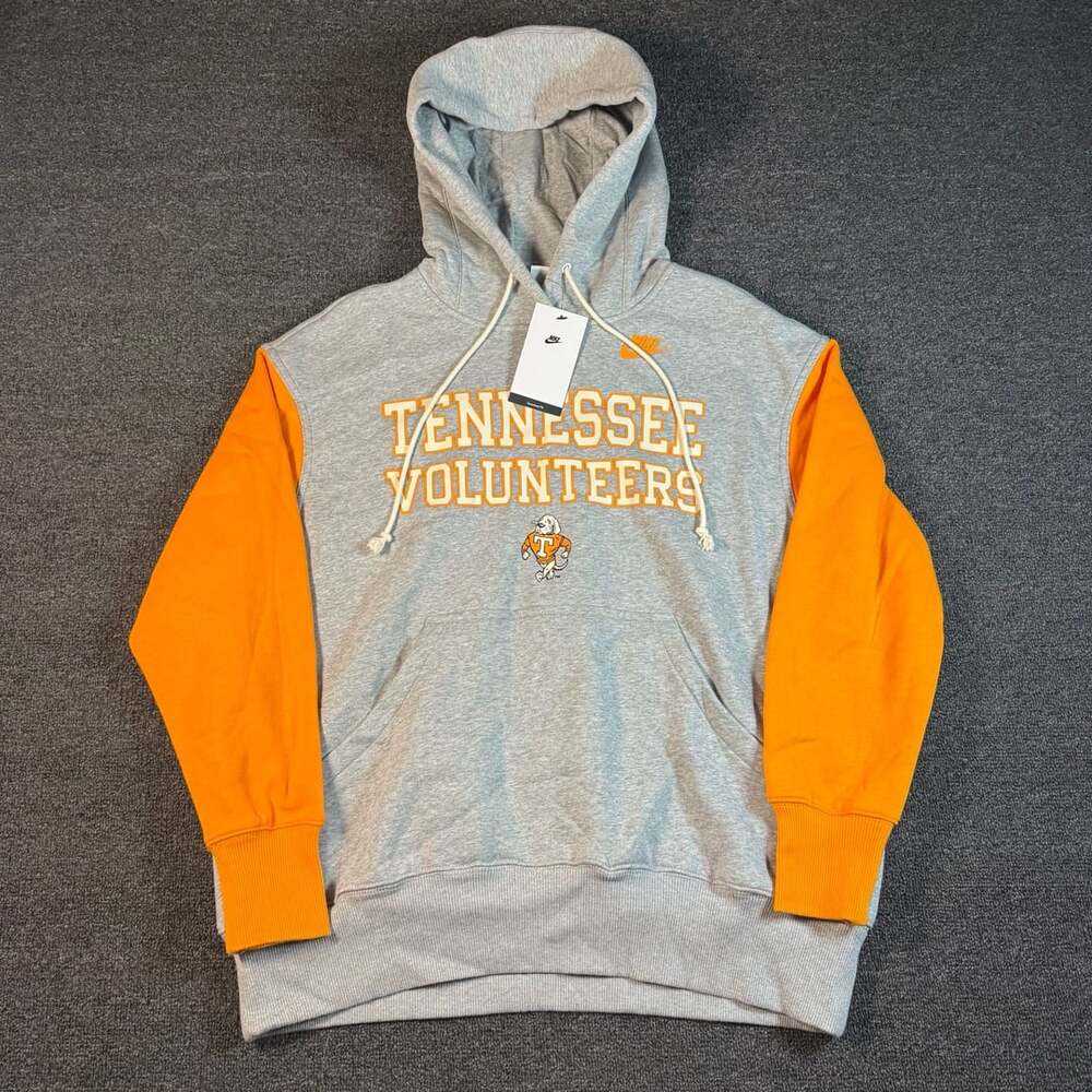 Nike Tennessee Volunteers Legacy Fleece Pullover Hoodie Gray Orange Small